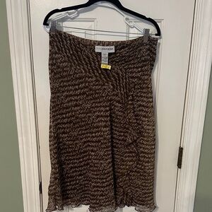 Sag Harbor Asymmetrical Brown Skirt